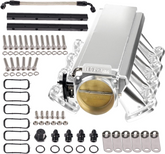 LS Intake Manifold with 102mm Throttle Body TPS IAC and Fuel Rails for Chevy 4.8 5.3 6.0 6.2 LS1 LS2 LS6 Aluminum Fabricated